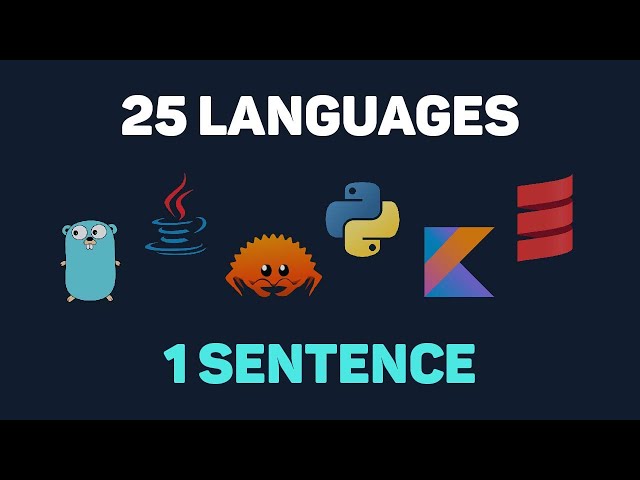 25 Coding Languages Explained in 1 Sentence