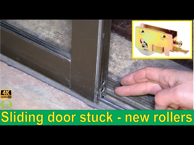 Sliding door stuck? How to replace the rollers.