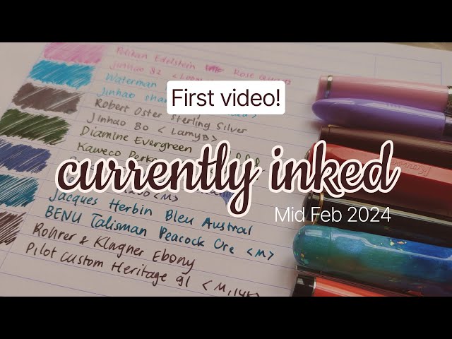 My first pen and ink video! Currently inked mid-February 2024