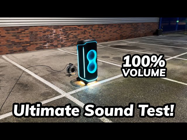 JBL Partybox Ultimate Techno Outdoor Test 100% volume!