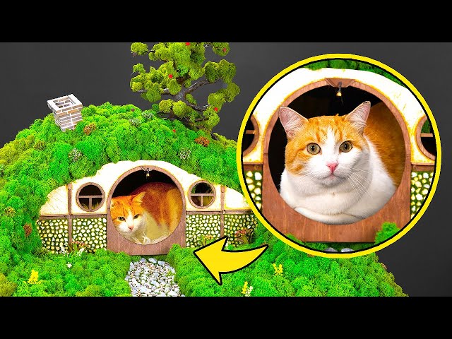 Realistic Lord Of The Rings Styrofoam Hobbit House For Cat