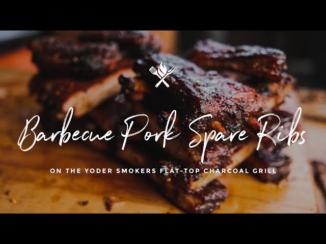 Barbecue Pork Spare Ribs on the Yoder Smokers Flat-Top Charcoal Grill