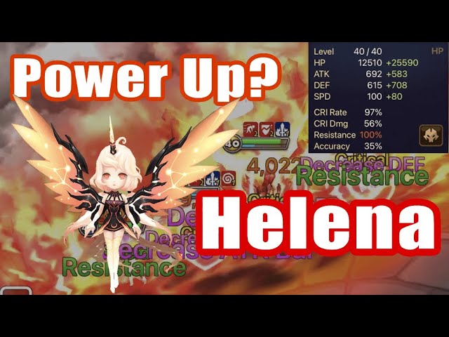 【 Summoners War | Curry's RTA 】Power Up Helena? Hyper Passive Eternal Flame!