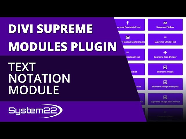 Divi Theme Supreme Modules Plugin Text Notation Module 👍