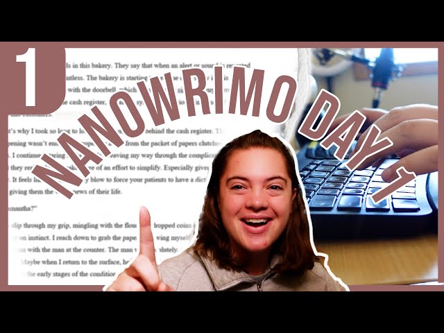 Writing 5000 words on day 1 of nanowrimo! [nanowrimo daily vlog 1]