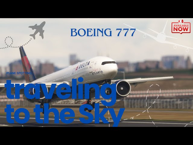 Most LOW GIANT Airplane Landing!! Boeing 777 Delta Airlines Landing at La Guardia Airport