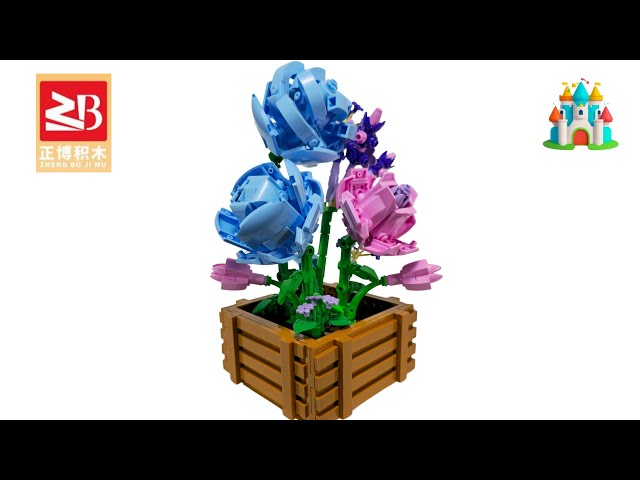 NICE Zheng Bo Bricks - Botanical Collection Roses LEGO Speed Build