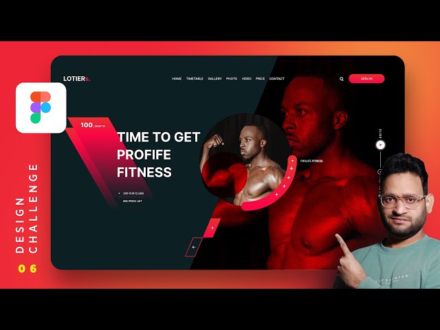 Challenge 06: Design A Professional Fitness Website Ui Using Figma 2024 Tutorial In Hindi