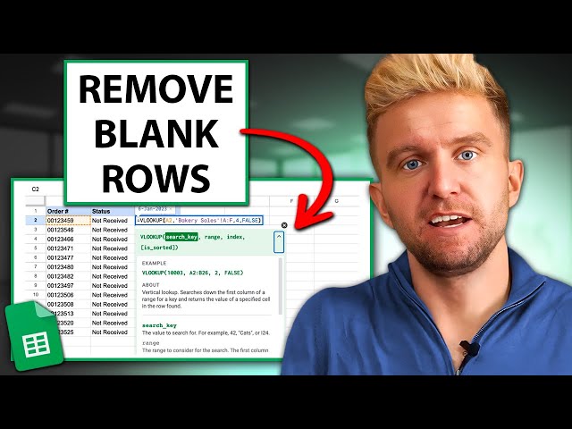 Remove Blank Rows In Google Sheets