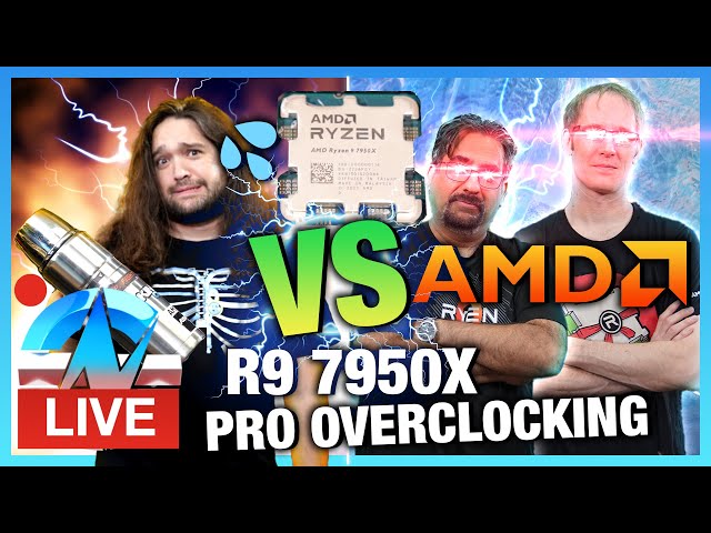 LIVE: AMD vs. GN Extreme Overclocking 7950X: Learning How to Overclock