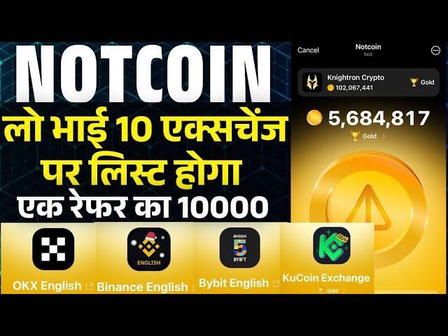 NOTCOIN Task Complete And Get 100,000 Coin || Notcoin Listing On Exchange By Mansingh Expert ||