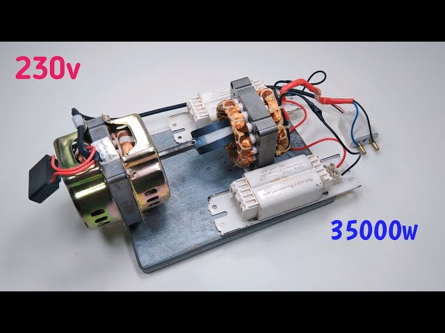 How To Make 35kw Free Electric Generator With Motor Tool Using Table Fan Coil And Magnetic Energy