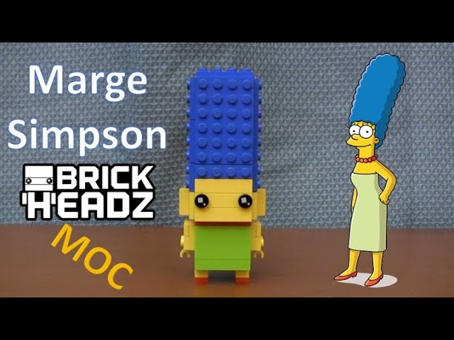 LEGO Marge Simpson BrickHeadz Custom MOC Tutorial