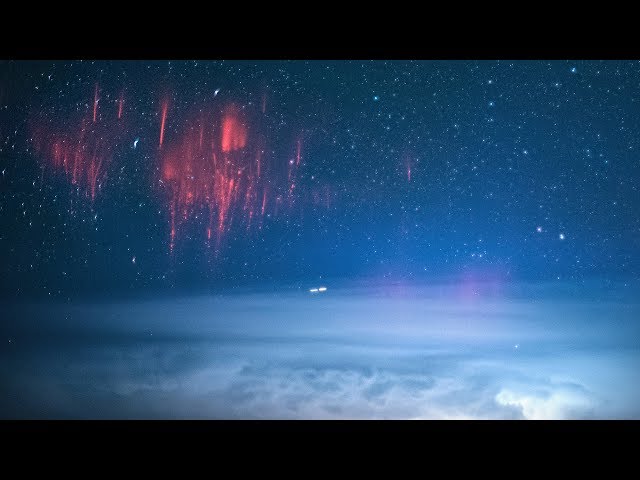 RED SPRITES - Over Beautiful Lightning Storm