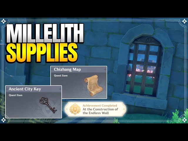 Millelith Supplies - Chizhang Map + Ancient City Key | World Quests & Puzzles |【Genshin Impact】