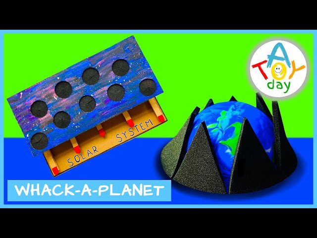 DIY Whack-A-Planet Cardboard Game for BABY | How to make a cardboard game to learn the planets order