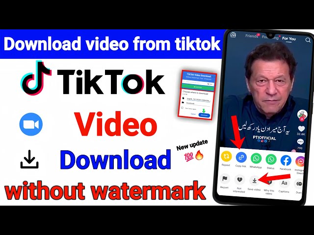 Download tiktok videos without watermark / How to download tiktok video without watermark