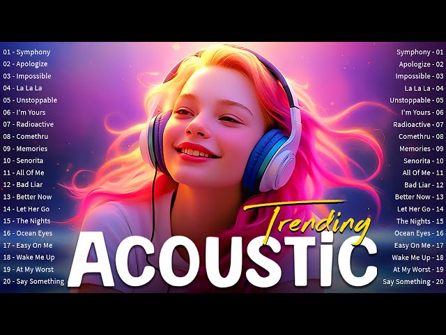English Acoustic Love Songs 2024 Playlist with Lyrics 🎧 Top Cool Acoustic Songs 2024 Cover