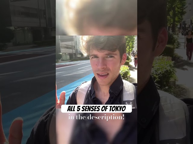 Check out all 5 senses of Tokyo in my full vlog at the video link! 🇯🇵