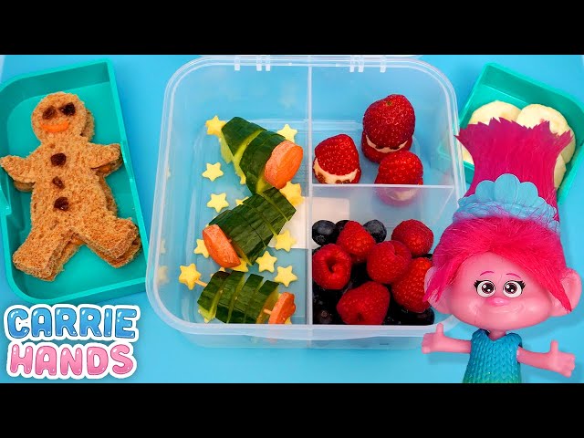 Trolls Band Together Poppy & Branch Make A Christmas Themed Lunch Box | Fun Videos For Kids