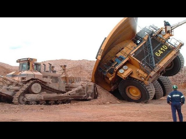 Dangerous Idiots Driving Fastest Bulldozer & Dump Truck Operator, Heavy Equipment Machines at Work