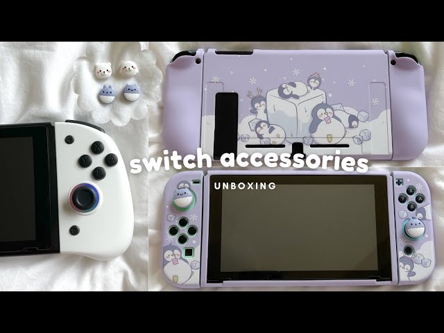 nintendo switch accessories unboxing (ft. playvital & nyxi) | protective case, thumb grips, joy-con