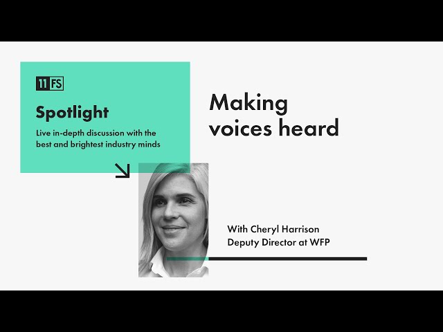 Cheryl Harrison, Deputy Director at WFP, on getting money to the people who need it most | Spotlight