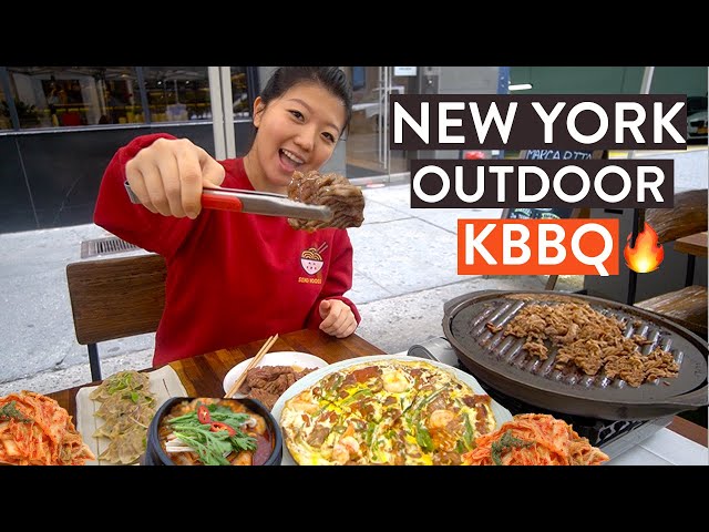 KOREAN BBQ FEAST IN NEW YORK! Koreatown NYC Outdoor Dining Experience