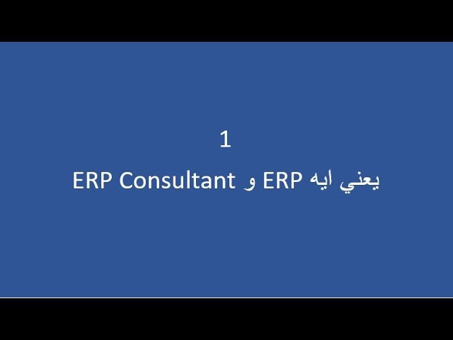 1: Meaning of SAP ERP and SAP Consultant