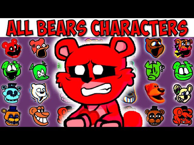 ALL Bears Characters | FNF Character Test | Gameplay VS My Playground