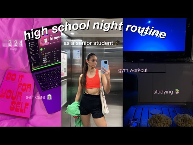 evening routine as a high school senior 🎓 | graduate in a week, study, gym, self care, burnout