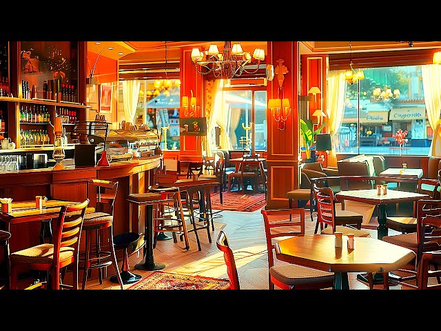 Fresh Morning Coffee Shop Ambience Instrumental Music ☕ Mellow Piano Jazz Music for Good Mood, Relax