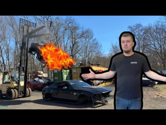 We Dropped a Flaming Corvette Onto a Mustang!