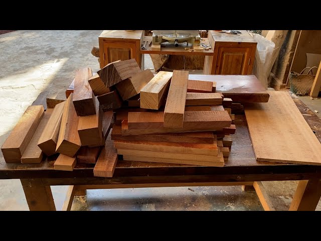 Creative Wood Processing //Using Natural Wood To Create A Beautiful Tea Table Set By A Carpenter