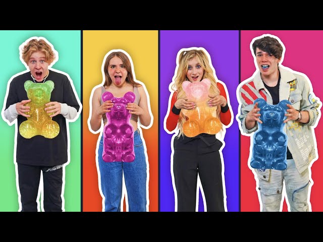 First To Finish GIANT GUMMY BEAR Challenge Wins $20,000 **BAD IDEA**🐻🌈 | Piper Rockelle