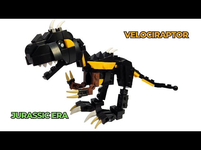 NON LEGO Jurassic World GF Blocks Velociraptor LEGO Speed Build