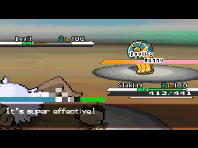 Pokemon Black & White Wifi Battle #87 - Slaking Sweep [300th upload]