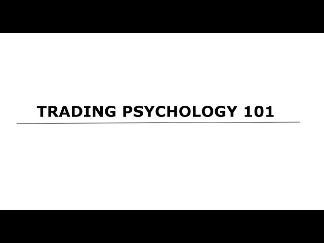 TRADING PSYCHOLOGY 101 | Do this and fix your psychology immediately!