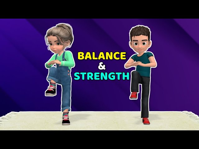 11-MIN CHEERFUL CORE EXERCISES FOR KIDS – BALANCE & STRENGTH