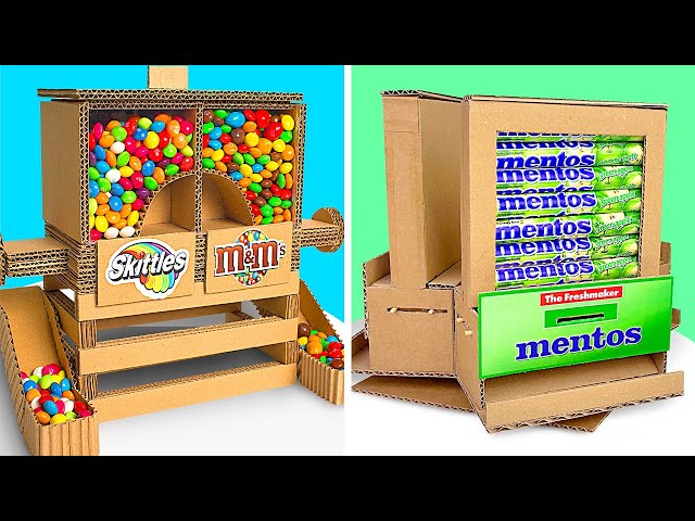 2 Amazing Candy Dispensers from Cardboard || Easy And Fun Candy Storage Devices