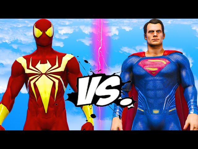 IRON SPIDER VS SUPERMAN - EPIC SUPERHEROES BATTLE
