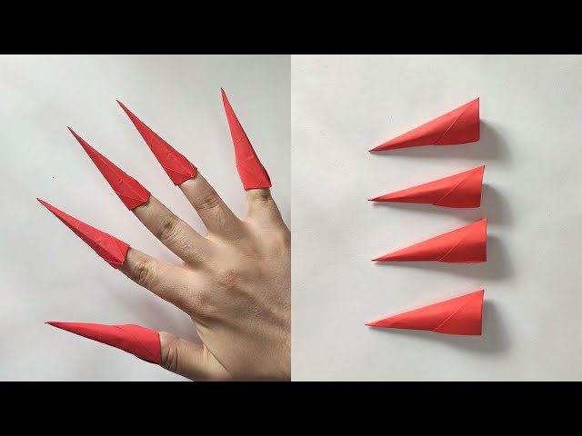 Origami VAMPIRE claws | How to make a paper Halloween claws