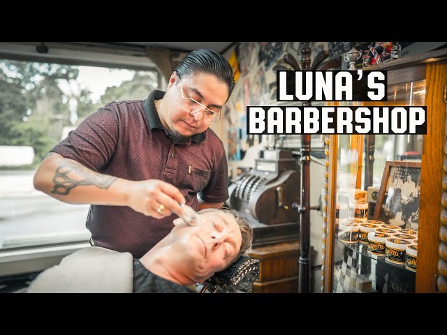 💈Relaxing Wet Shave & Hair Styling At Luna's Barbershop | Carthage, Texas