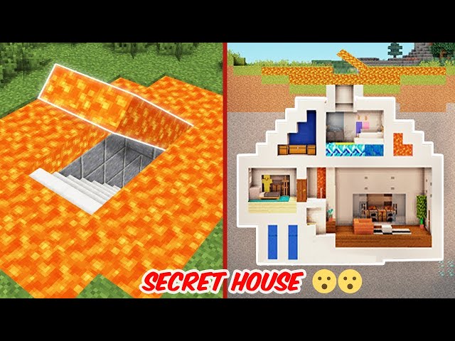 MADE A LAVA SECRET HOUSE 🔥 IN MINECRAFT | ANDREOBEE