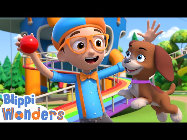 Blippi Learns Why Dogs Wag Their Tail! | Blippi Wonders Educational Videos for Kids