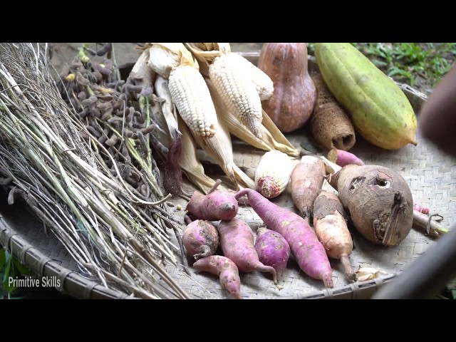 Primitive Technology: Collect Seeds (Soybean, Pumpkin, Maize, Sweet potato, Cassava Luffa, ... )