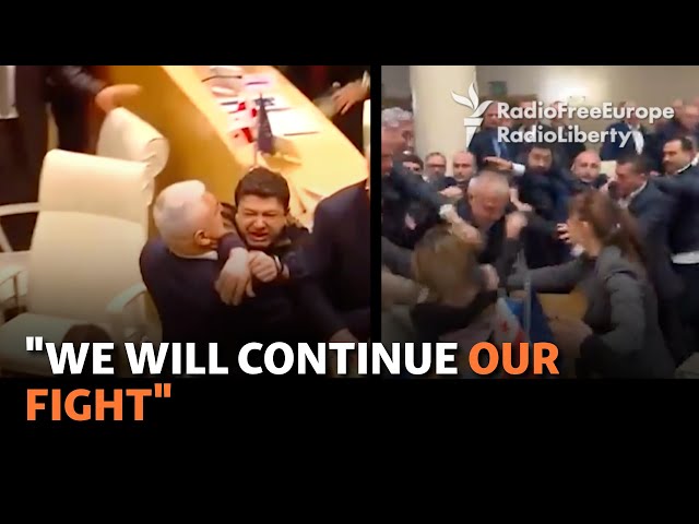 Fights Break Out In Georgian Parliament After Adoption Of 'Foreign Agent' Bill