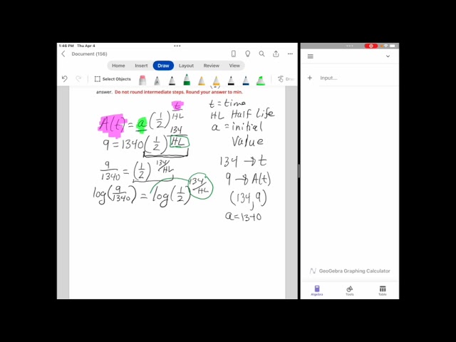 Example Using Logs to Solve an Exponential Function