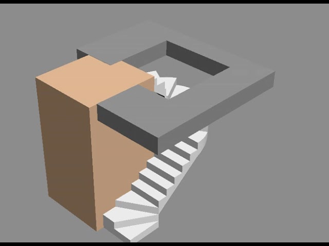 453 - 001 3D модель лестницы