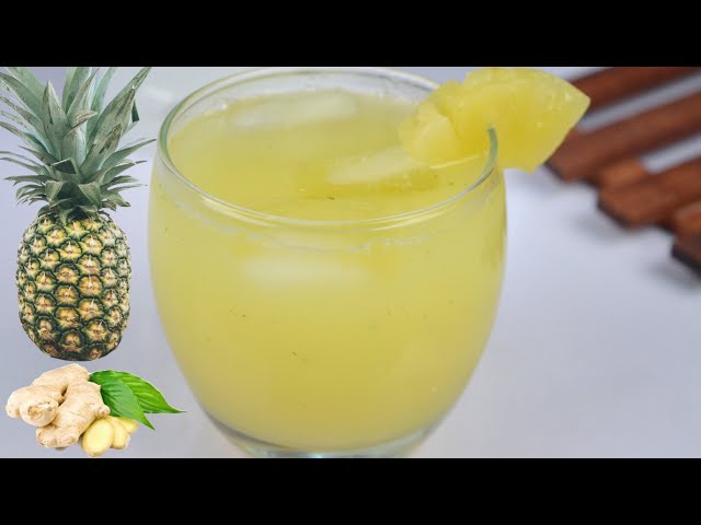 HEALTHY PINEAPPLE GINGER JUICE by (YES I CAN COOK) Ramzan Special